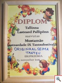 Tantsufestivali diplom 2016