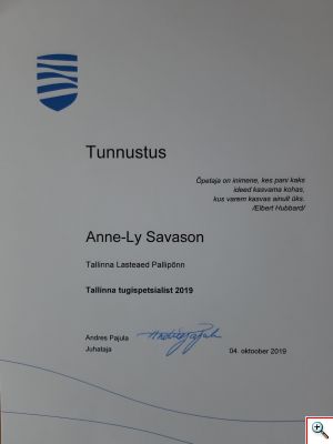 savasoni tunnustus